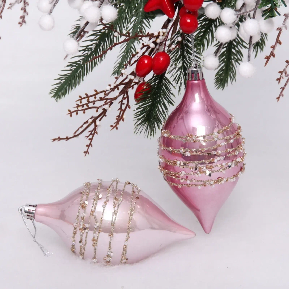 Набор украшений SHINE «Star Thread» 13,8х6,5 см (2 шт.), rose pink/baby pink