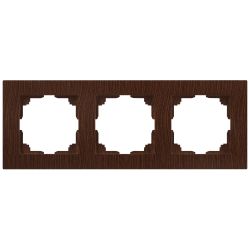Рамка для розеток и выключателей Intro Accent 6-503-10 на 3 поста, СУ, венге