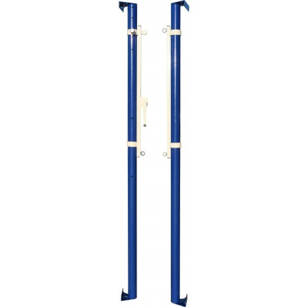 Стойки волейбольные универсальные пристенные с механизмом натяжения троса