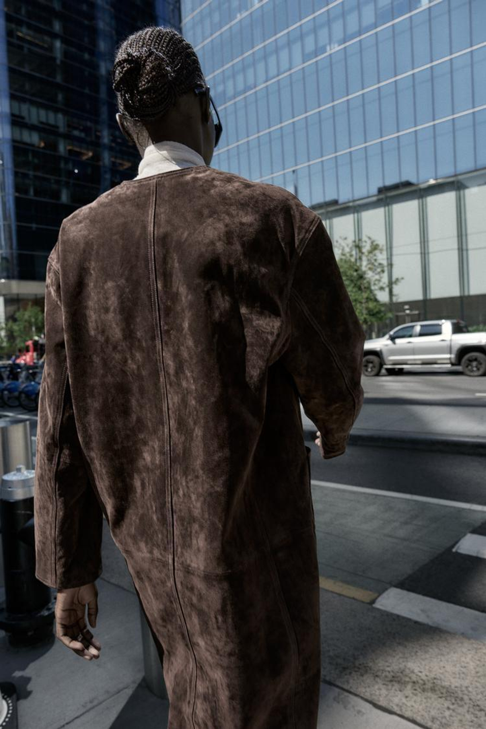 ZARA ПАЛЬТО ИЗ 100% КОЖИ, КОРИЧНЕВЫЙ