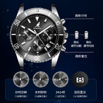 KANGOL Quartz Movement Stainless Steel Watchband Watch Men"s Watches Black Dial