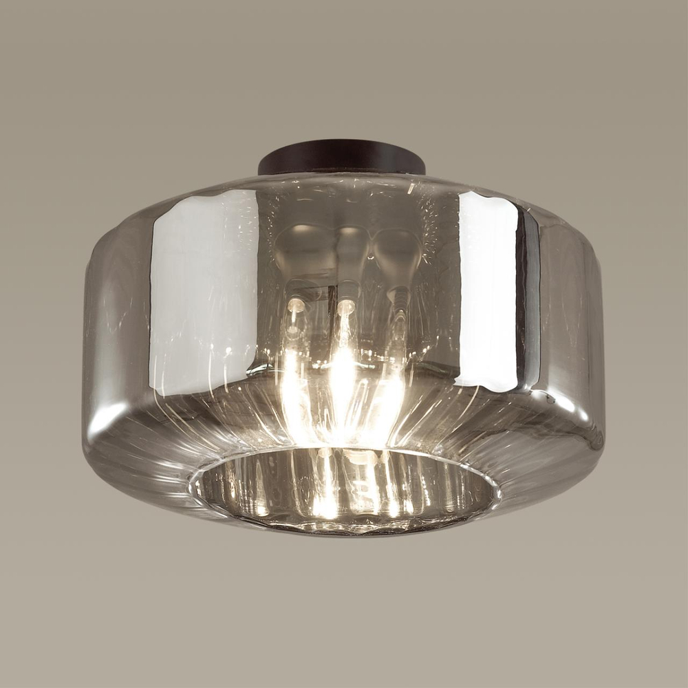 4746/1C PENDANT ODL21 409 дымчатый/черный Светильник потолочный E27 1*60W BINGA