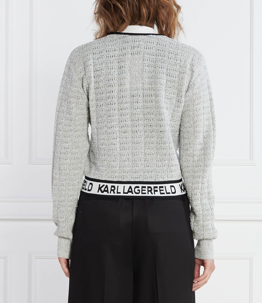 Кардиган boucle Karl Lagerfeld - серый(235W2007)