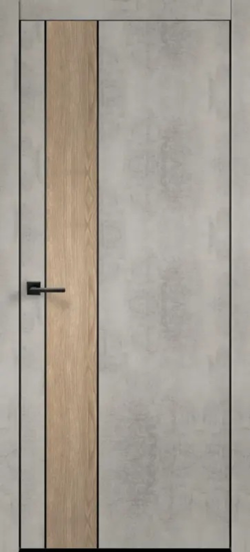 Межкомнатная дверь TECHNO BLACK DUO 2 Муар светло-серый