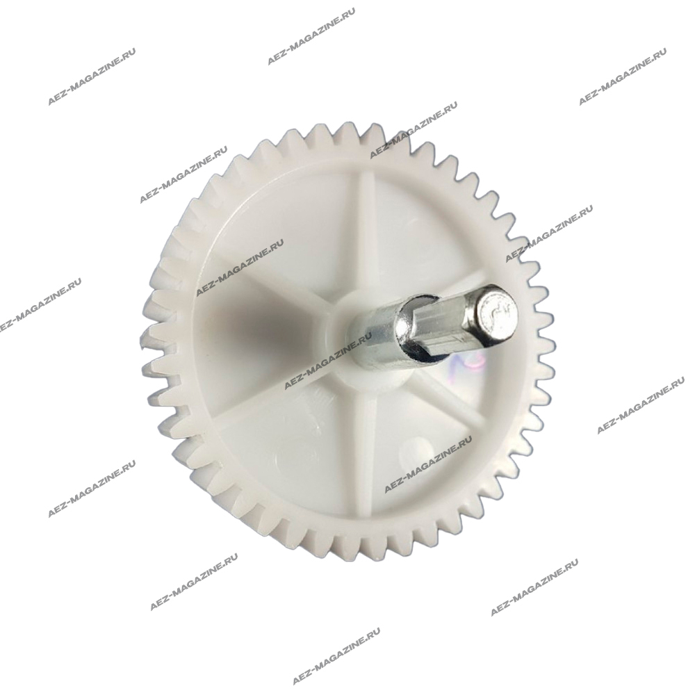 Шестерня для мясорубок Panasonic/Polaris D-78мм, 44 зуба прямые, вал L-73мм, d-12мм, 6ти-гранн