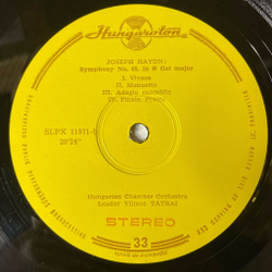 Винтажная виниловая пластинка LP J. Haydn Гайдн, Hungarian Chamber Orchestra, Vilmos Tatrai, Symphony No. 67 In F Major, Symphony No. 68 In B Flat Major (Венгрия 1971)