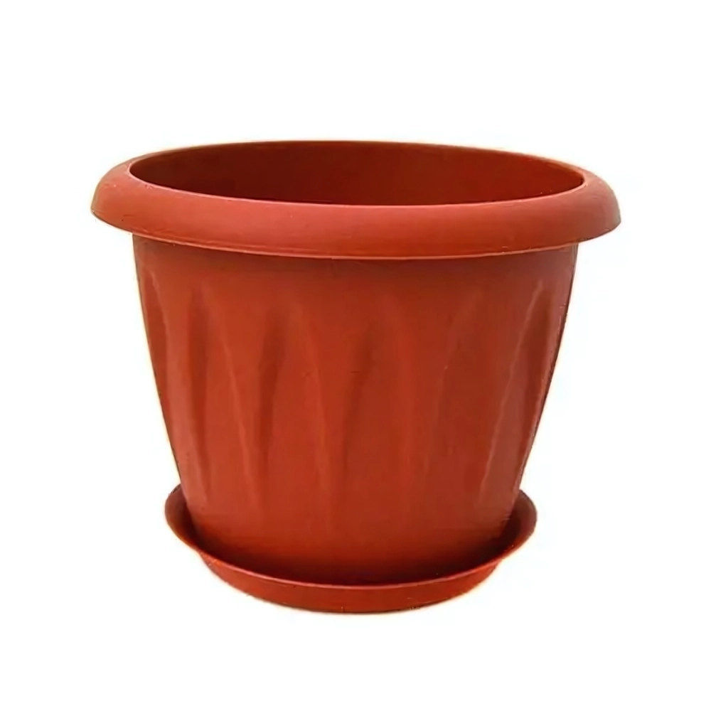 Кашпо АЛИЦИЯ D160мм 1,4л с поддоном Терракотовый 0,13,16х0,16м