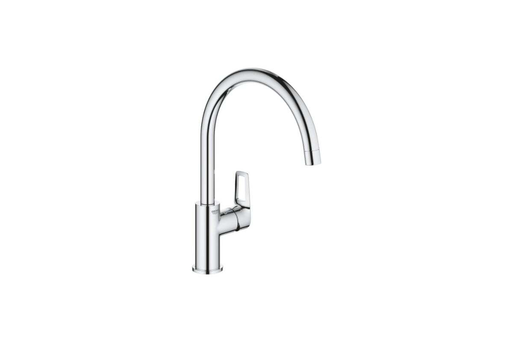 Смеситель для мойки Grohe BauLoop с высоким C-образным изливом, картридж 28 мм 31232001