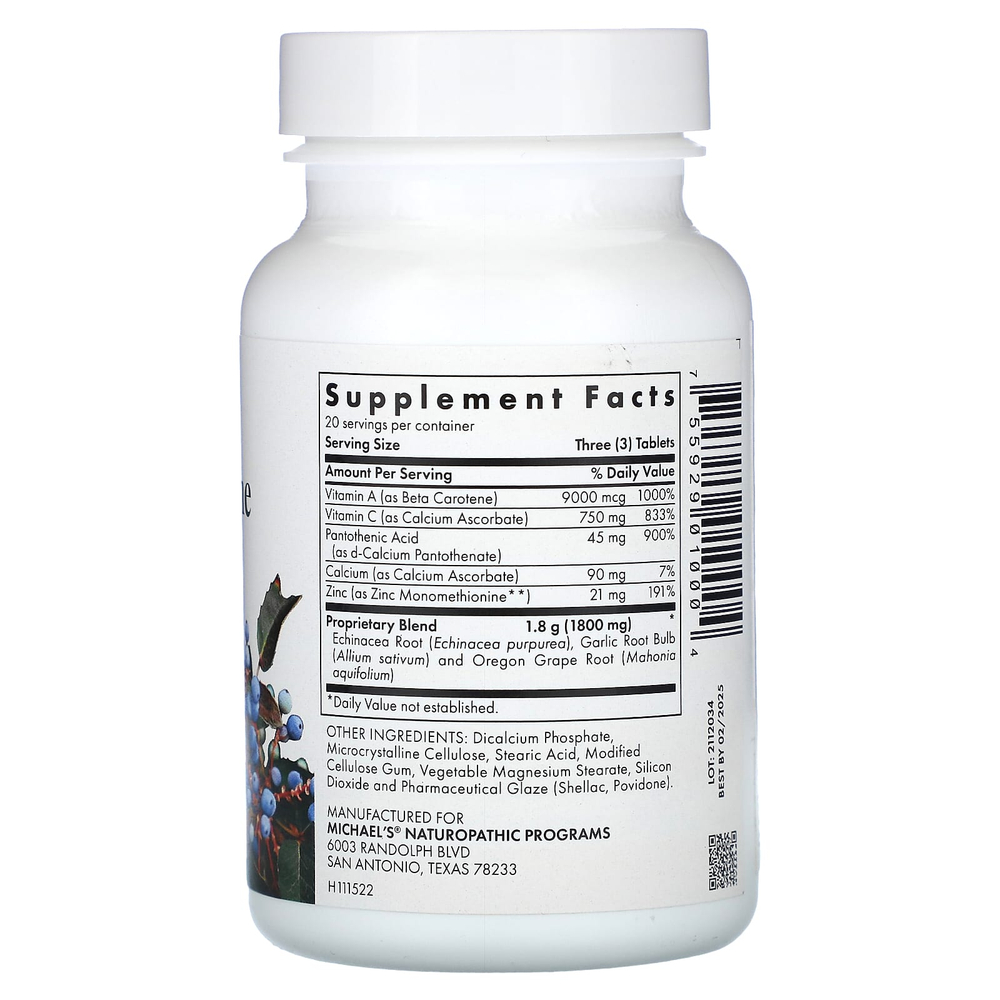 Michael's Health, Quick Immune Response, 60 вегетарианских таблеток