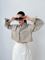 Рубашка укороченная из хлопка CROP