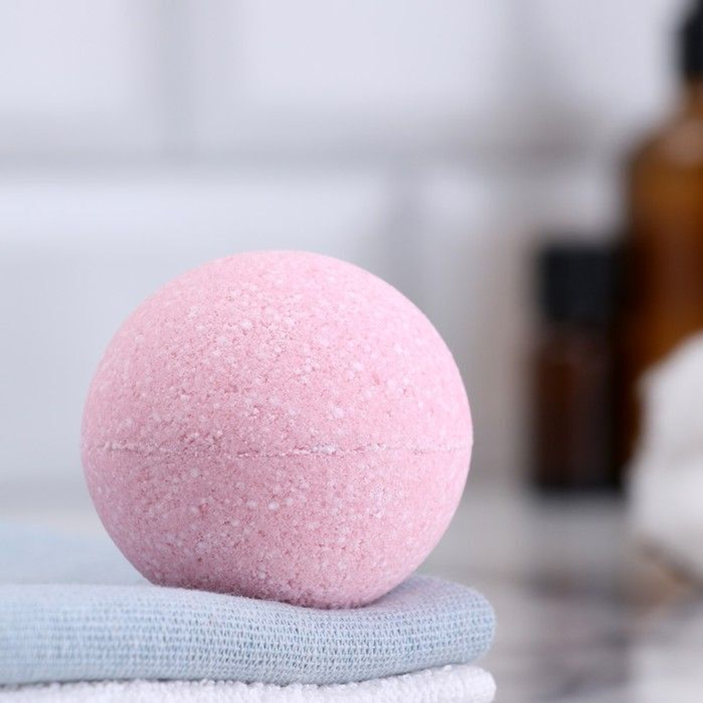 Бомбочка для ванны с морской солью Роза - 130 гр. (Цвет: не задано)