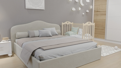 Кроватка Incanto Sofi колесо + качалка, цвет слоновая кость