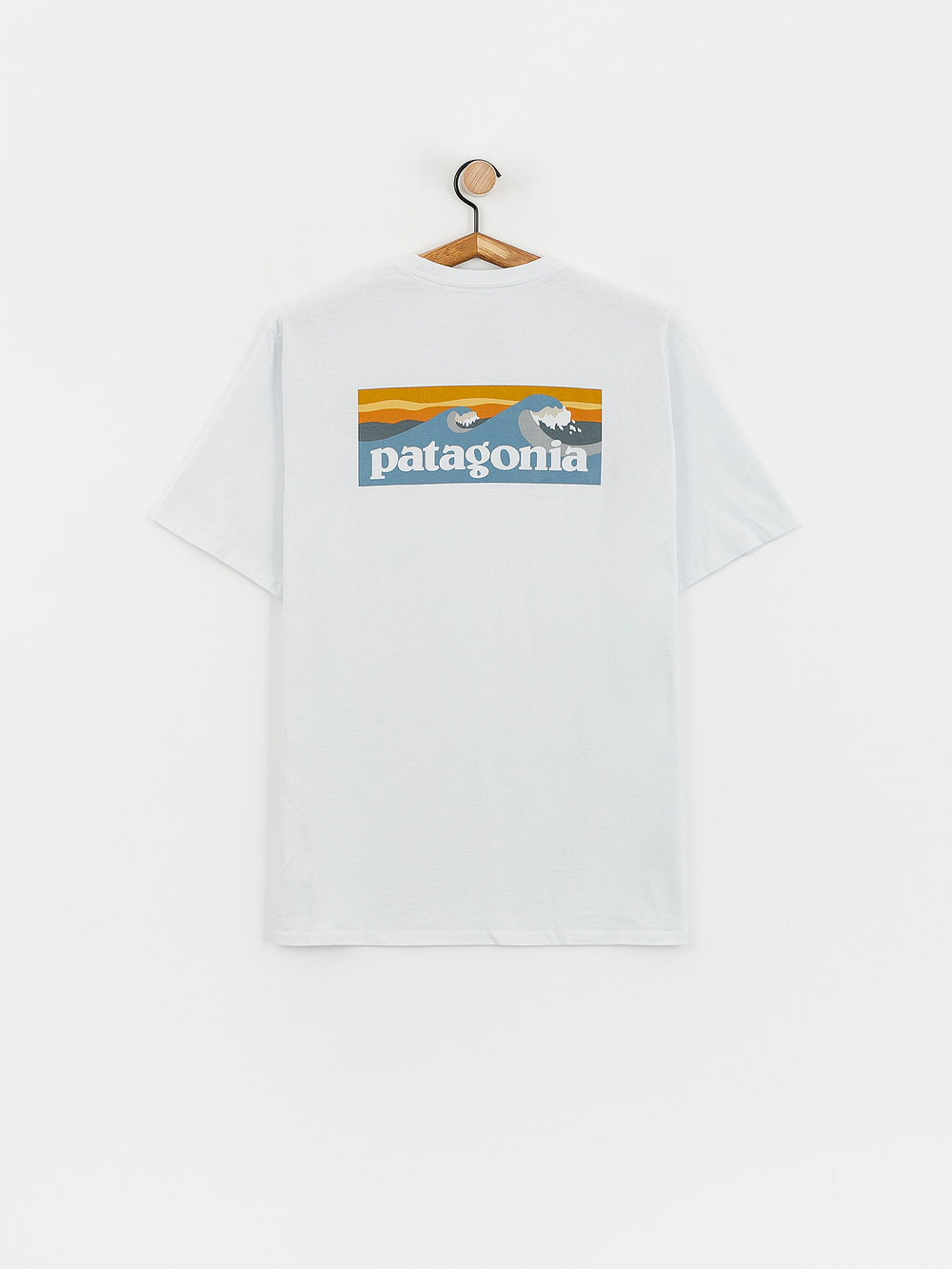 Футболка Patagonia Boardshort Logo Pocket Responsibili белая