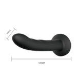 Страпон на эластичных ремнях Ultra Harness Karin Dildo - 16,8 см.