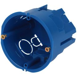 Коробка установочная ЭРА KUT-68-60-blue синяя 68х60мм для твердых стен саморезы IP20