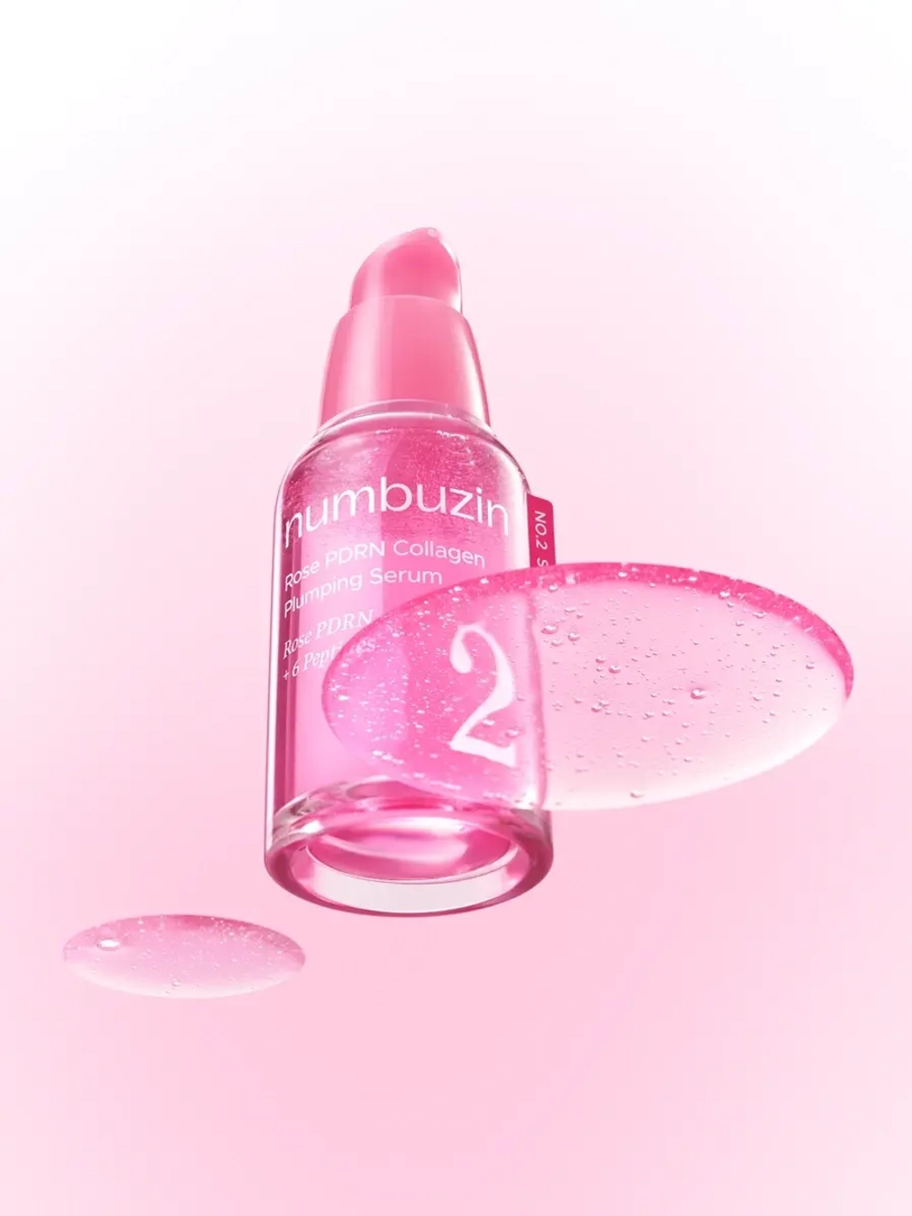 Numbuzin Увлажняющая сыворотка с ПДРН и пептидами для сияния кожи No.2 Rose PDRN Collagen Plumping Serum 30 мл