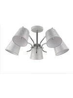 Люстра потолочная BORO  E27*5*60W белый, хром