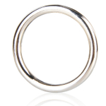 Стальное эрекционное кольцо STEEL COCK RING - 4.8 см. (Цвет: серебристый)