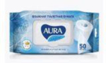 AURA Ultra Comfort Влаж туал. бум. 50шт  ( с клапаном)
