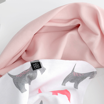 Сет из 2-х пеленок LooJoo Собачки / Пудра