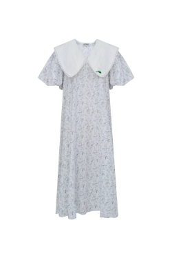 Платье Алиса серо-голубое