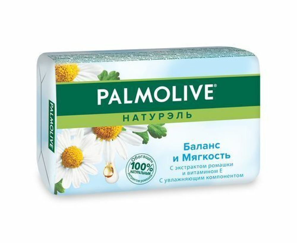 Туалетное мыло ПАЛМОЛИВ БАЛАНС и МЯГКОСТЬ "Ромашка", 90 гр.