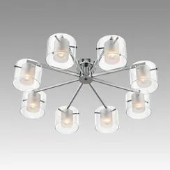 8261/8C MODERNI LN26 металл/стекло, хром/прозрачный Люстра потолочная E14 8*40W 220V VERDI