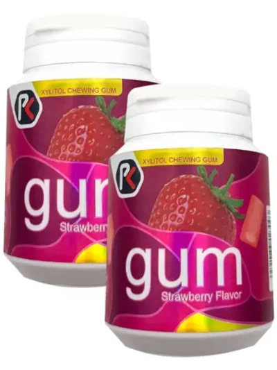 Жевательная резинка в банке с Клубничным вкусом 40 г * 2 шт