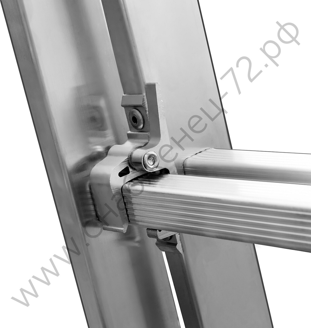 СИБИН 7 ступеней, со стабилизатором, алюминиевая, трехсекционная лестница (38833-07)