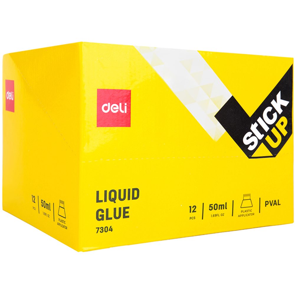 Клей канцелярский DELI, 50 мл, с аппликатором, прозрачный