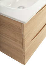 Тумба с раковиной подвесная BelBagno MARINO-CER-N-600-2C-SO-WO-P Rovere Bianco, раковина белая BB-8099-60