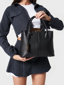 Сумка через плечо кожаная тоут классика средняя