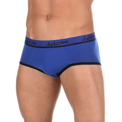 Синие хлопковые трусы-брифы (Размер: M) (Цвет: синий)