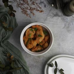 Салатник соусник для подачи 400 мл d 12 см h5,5 см круглый зеленый Рамекин фарфор P.L. [6]