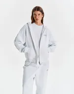 Худи Bruler d'Amour Zip Logo de base 01 серый меланж