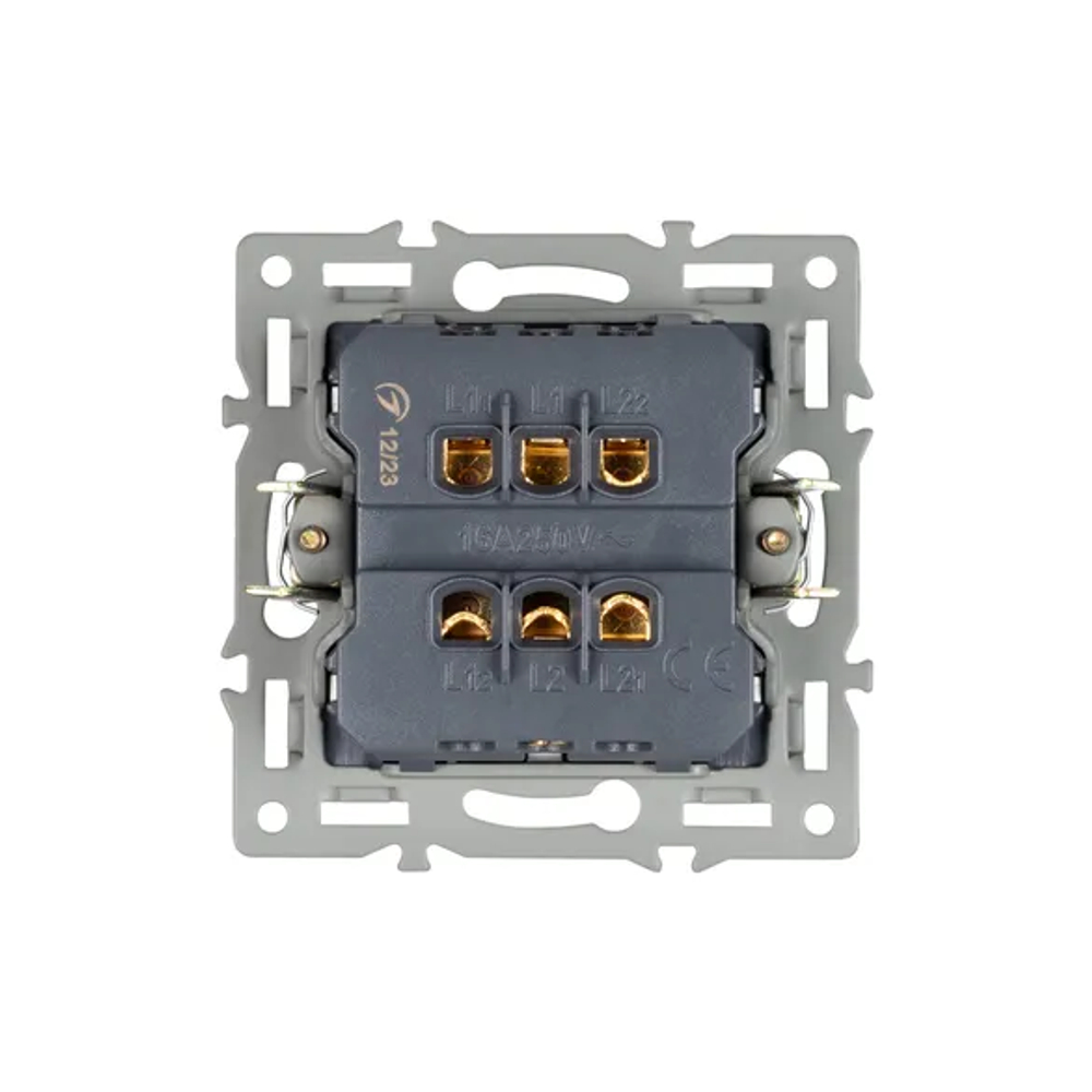 Механизм выключателя одноклавишный перекрёстный SWT-MKX1-PL-WH (250V, 16A) (Arlight, -) 043718