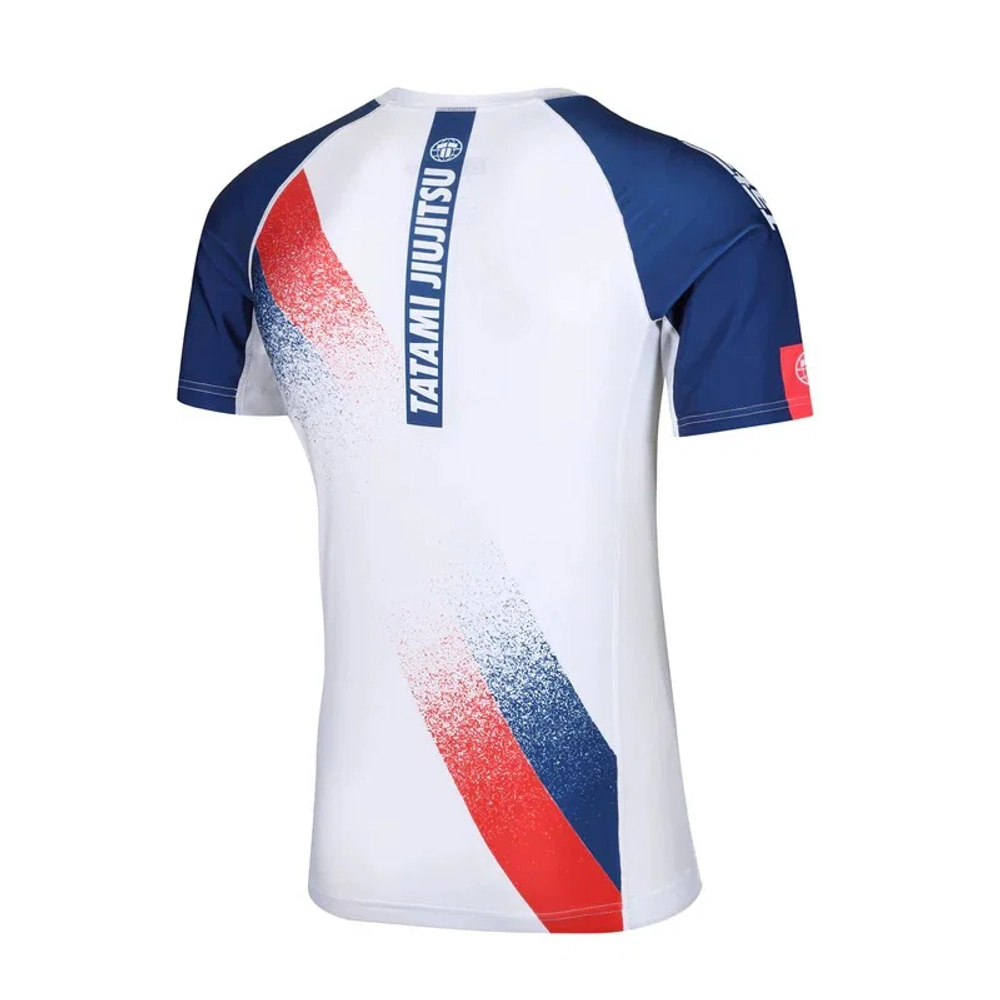 Рашгард Tatami Abstract - Белый/Темно-синий