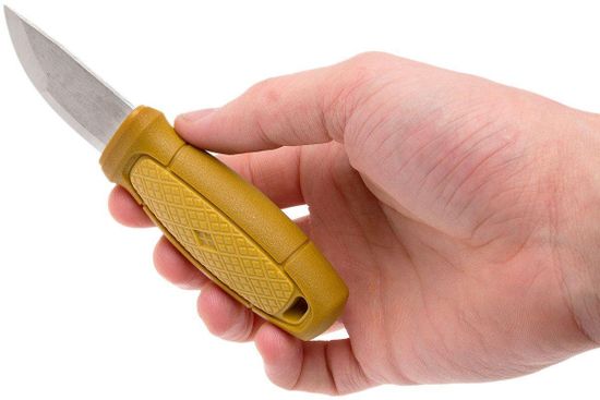 Нож Morakniv Eldris, нержавеющая сталь, цвет желтый, с ножнами, 12650