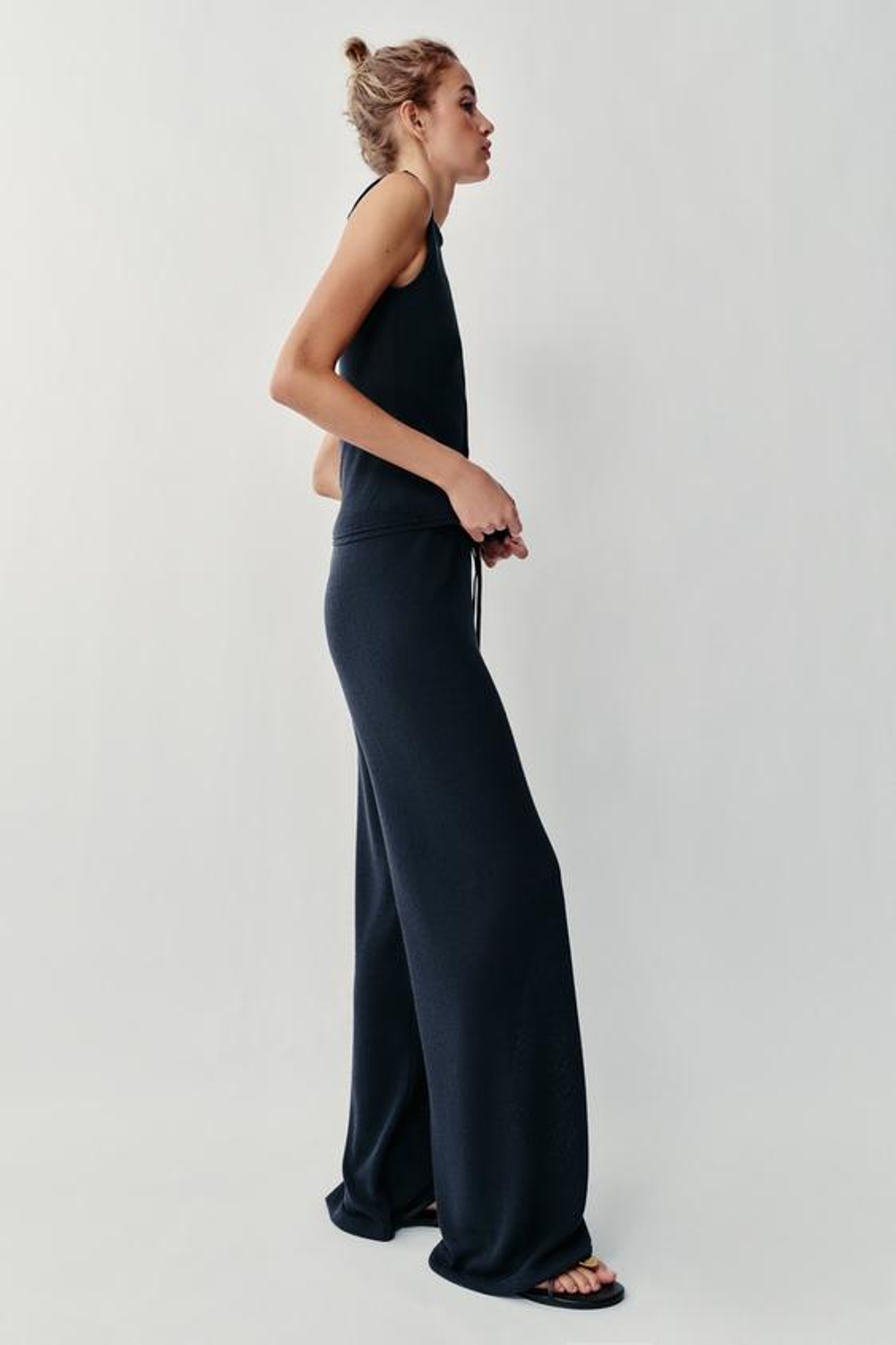 ZARA БРЮКИ В СТИЛЕ РУСТИК, МОРСКОЙ СИНИЙ