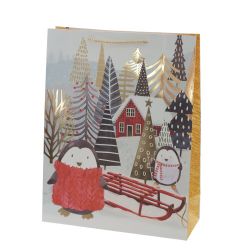 GAEM Пакет подарочный (бумага 210г/м2, блок микс 12шт), L18 W9 H24 см, 4в.