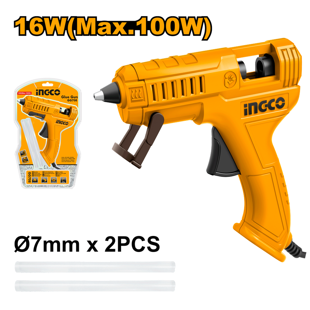 Клеевой пистолет INGCO GG708 100 Вт 7,0 мм