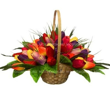 Ритуальная корзина из искусственных цветов "Лоза №5"