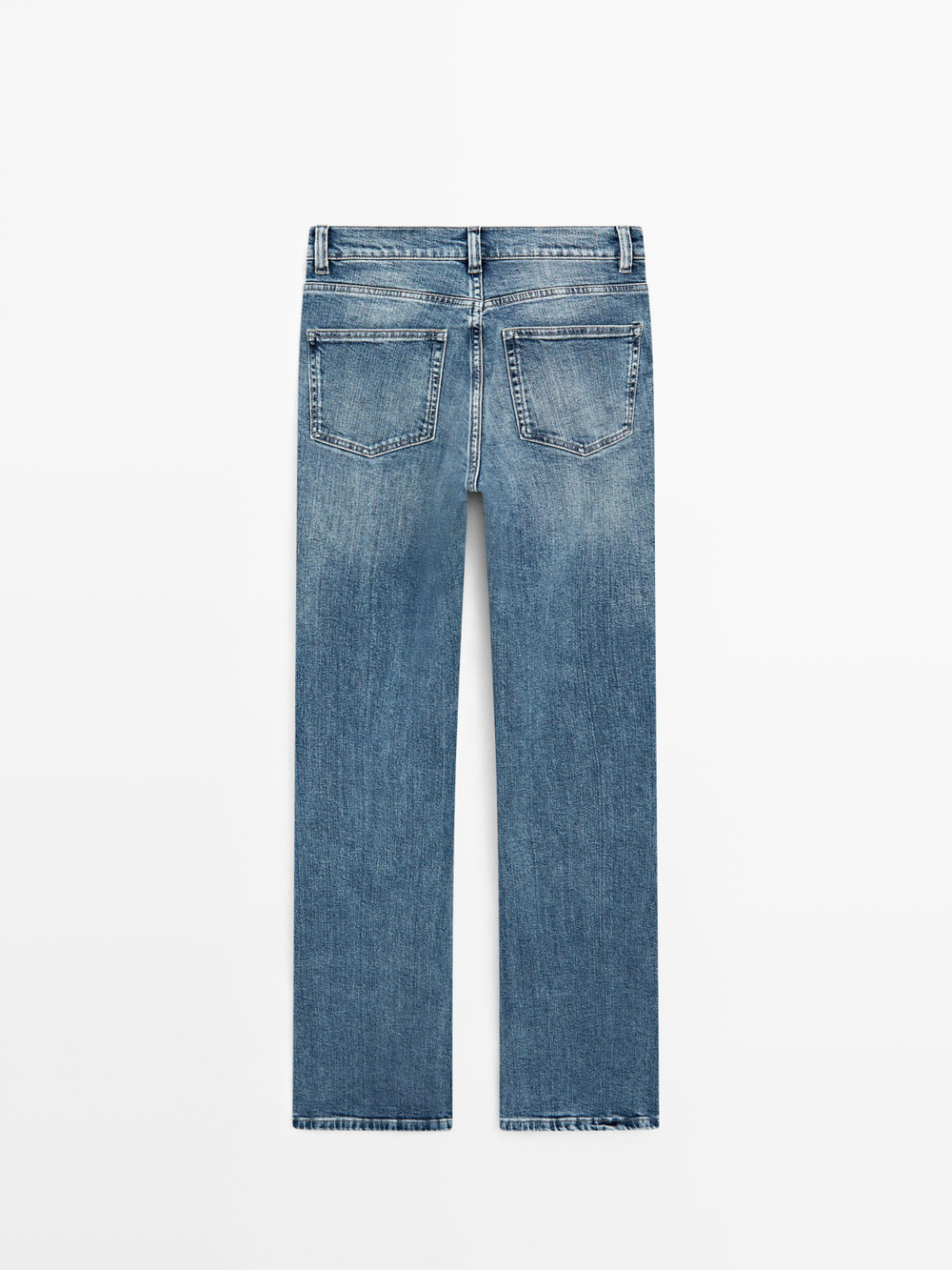 Massimo Dutti Джинсы-клеш зауженные, средне-синий