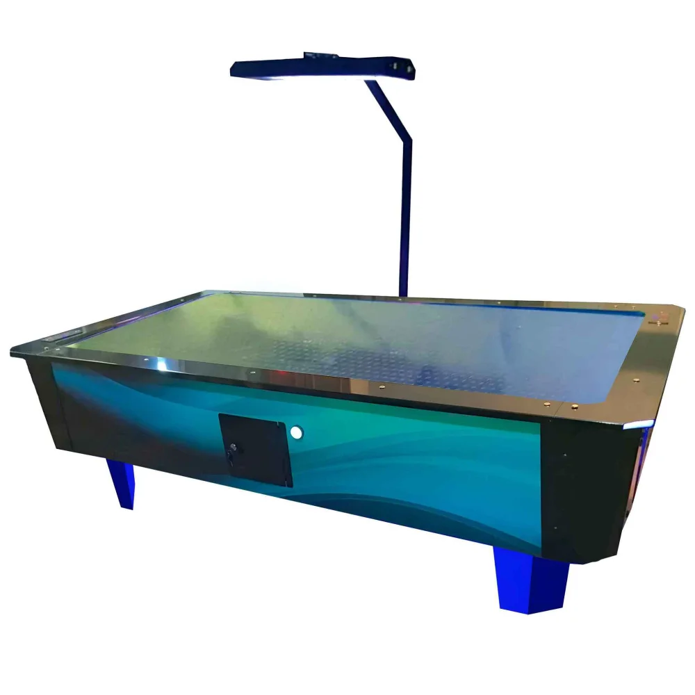 Аэрохоккей (220*120*75 см.) стальное поле + лампа над полем