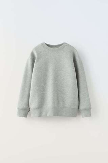 ZARA ОДНОТОННАЯ ТОЛСТОВКА, СЕРЫЙ