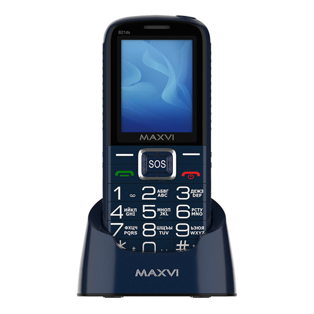 Сотовый телефон Maxvi B21ds Blue