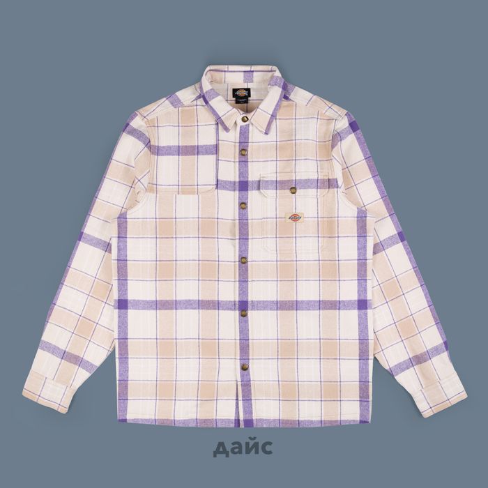 Рубашка мужская Dickies Nimmons Plaid Long Sleeve Shirt артикул:WLR19NCG - купить в магазине Дайс