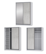 Шкаф-купе Мадрид ШКК-05 бетон пайн/белый