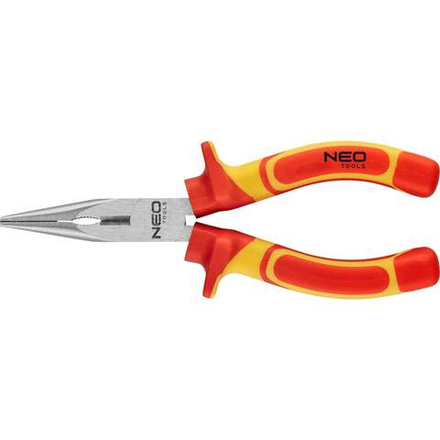 Плоскогубцы NEO Tools удлиненные прямые, 180 мм, 1000 В, CrV, полированные 01-224