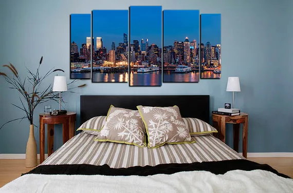 Модульная картина "Ночь в порту"